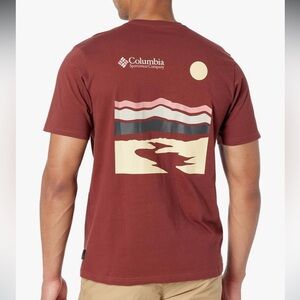 🥑5/$25 Columbia Explorers Canyon Maroon T-Shirt XXL